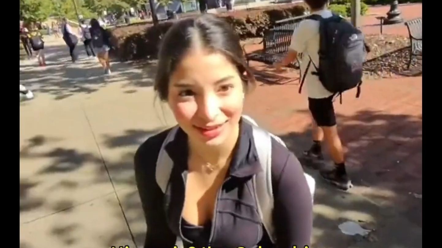 街头系列-棕色麻花辫的长腿西装空姐